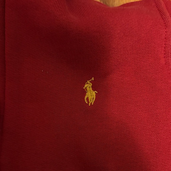 Polo by Ralph Lauren Red Kids Hoodie with Plaid Lining - Picture 3 of 4